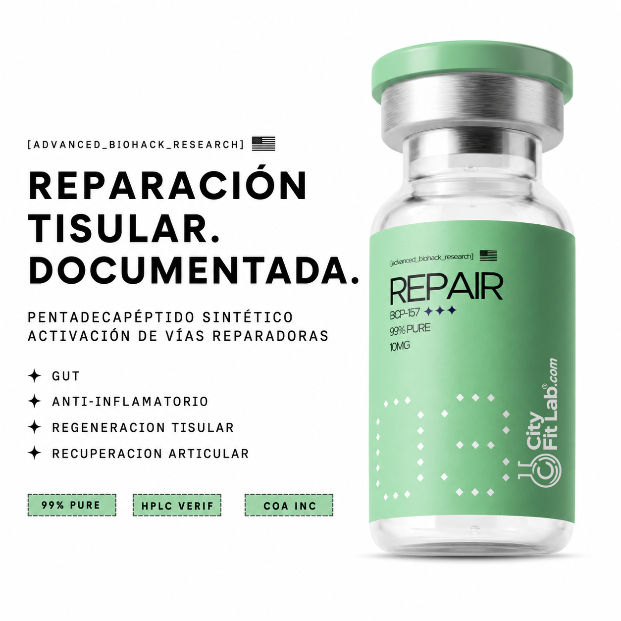 BPC-157 10mg - Recuperación · Regeneración · Reparación - Image 2